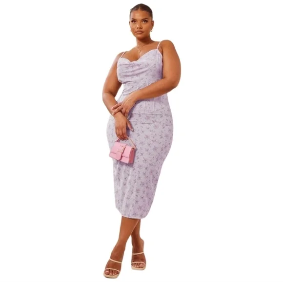 PrettyLittleThing | Dresses | Plus Lilac Ditsy Floral Cowl Front Corset Bodycon Dress | Poshmark PrettyLittleThing | Dresses | Plus Lilac Ditsy Floral Cowl Front Corset Bodycon Dress | Poshmark